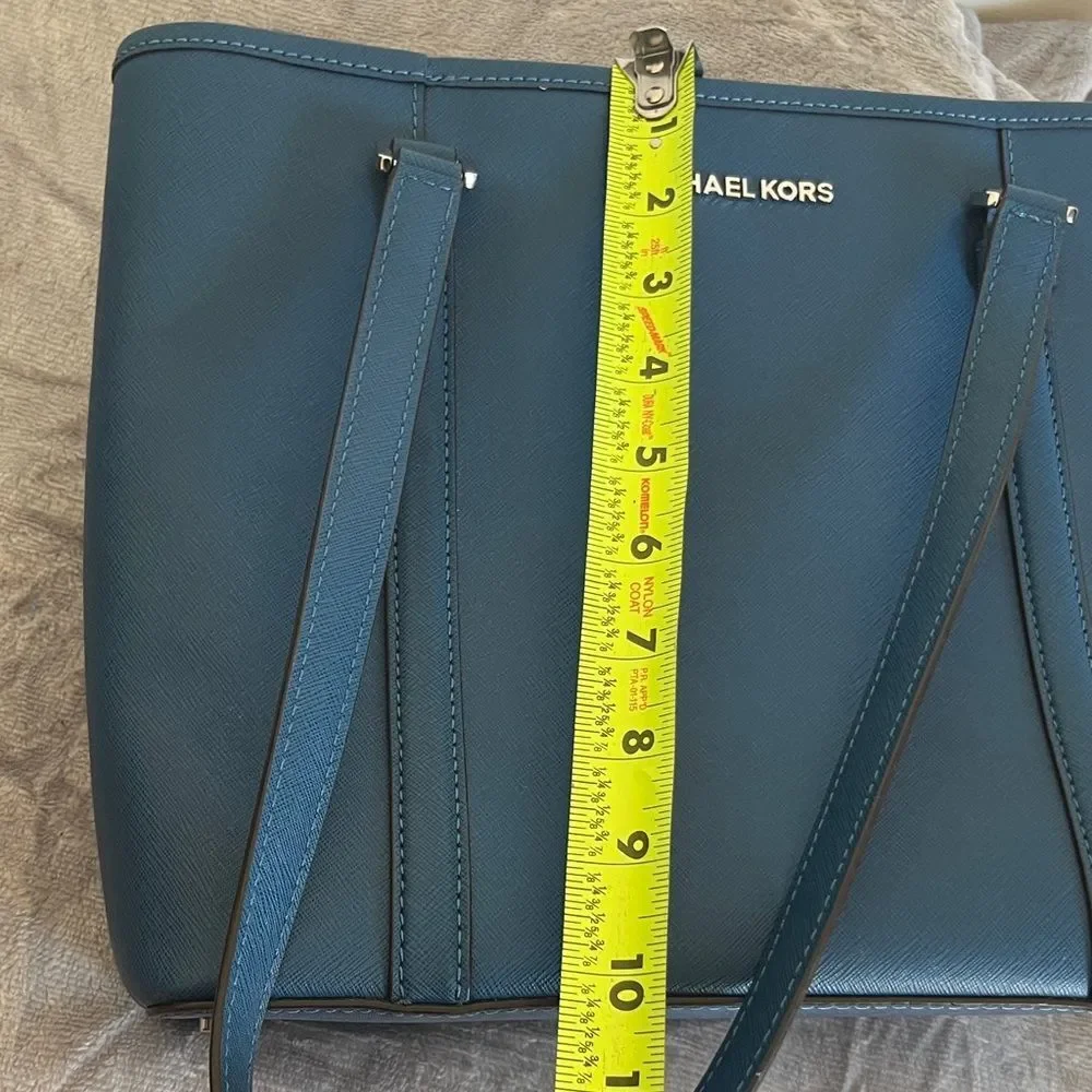 NWOT Michael Kors Blue Tote Bag Purse - Picture 9 of 11